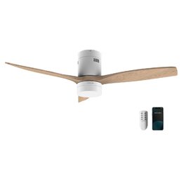 Стельовий вентилятор Cecotec Aero 5600 WiFi з підсвічуванням, 52 дюйми, 40 Вт, білий/дерево