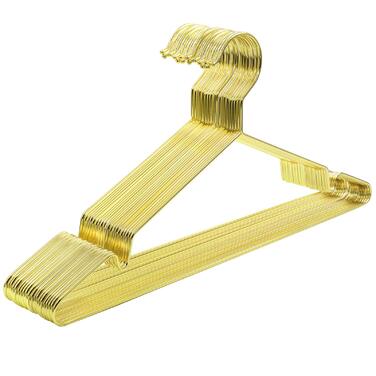 Плечики металеві SONGMICS, 20 шт., хромовані, антикорозійні, 42 см (CRI44R20 Gold)