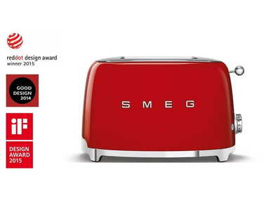 Тостер Smeg TSF01RDEU, червоний, 950 Вт