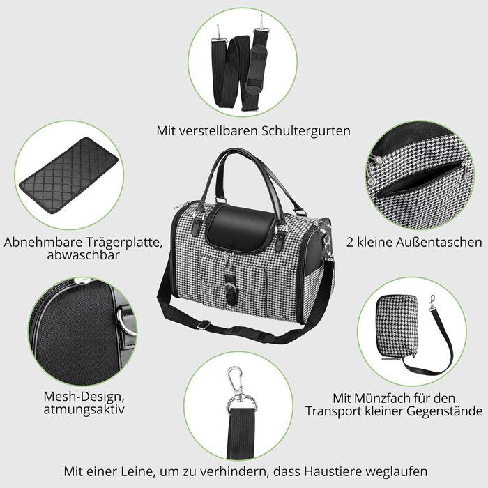 Транспортна сумка для собак та котів, переноска для тварин, дихаюча, з плечовим ременем та кишенями, до 5 кг (40x26x20 см)