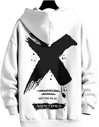 Худі Moshtashio для чоловіків: базова модель з капюшоном, світшот з довгим рукавом, унісекс, білий, розмір XL