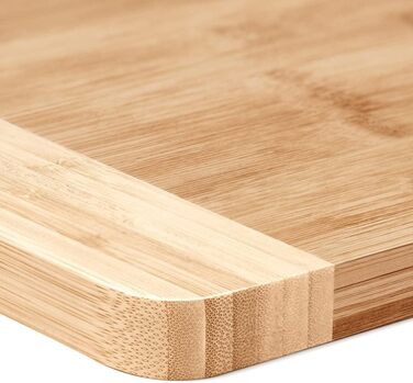 Maverton Bamboo Cutting Board with Engraving - Serving Board - Bread and Cheese Board, Solid Wood - Christmas Gifts - Size: 35x25 cm - Cutting Board for Men - for Birthdays - for Christmas - Chef