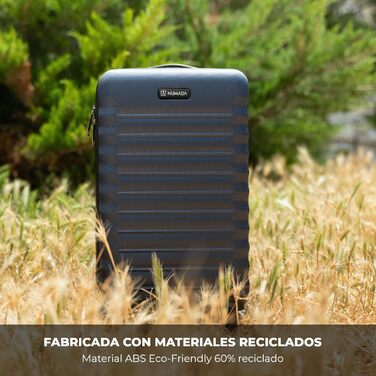 Чемодан ручної поклажі NUMADA Upfly – 40 x 25 x 20 см (20 л), ABS, знімні колеса, Marineblau (морський блакитний)