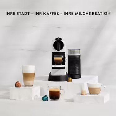 Nespresso De'Longhi Citiz EN267.WAE Coffee Capsule Machine with Milk Frother, 1710W, 1 L, ‎37.2 x 21.8 x 27.7 cm, Cream White
