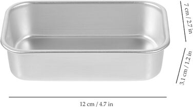 YARNOW 4-Pack Mini Loaf Pans Non-Stick Mini Loaf Baking Pans Cake Pans Rectangular Bread Loaf Baking Sheets for Cakes, Bread, Meatloaf, Quiche (Silver)