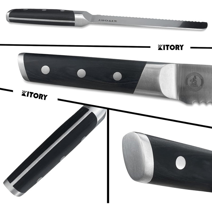 Кухонний ніж-топірець Kitory Hackmesser 18 см, з високоякісної сталі, з ручкою з пакавуду (Mtd03de)