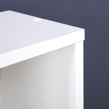 CD DVD BluRay Regal Chart in White – Two-Piece Media Shelf, Storage, CD Stand with 10 Compartments for up to 160 CDs, 20x187 cm (W x H)