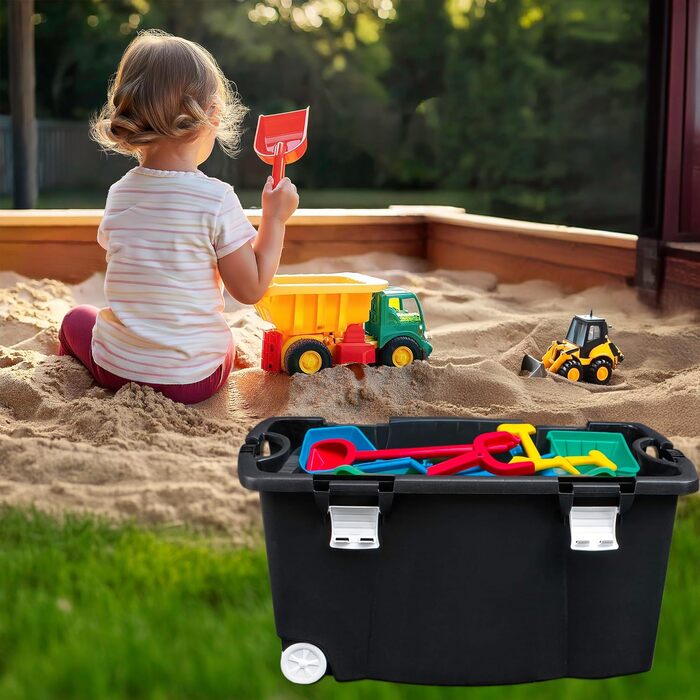 Spetebo Jumbo Allzweckbox 120 Liter with Wheels - also usable as a garden box and toy box