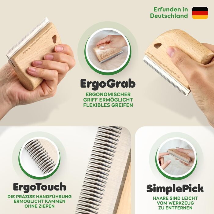 Гребінець для собак Effilierkamm Kobbi - ідеальний для сезонного линяння довгошерстих та з підшерстям. Догляд за шерстю малих, середніх та великих собак