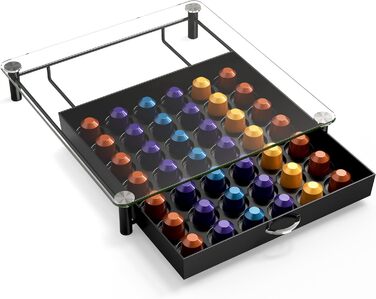 Підставка для капсул Nespresso OriginalLine Deco Brothers з кришталевого скла, прозора