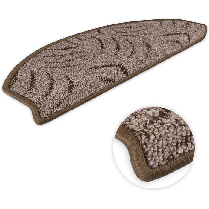 Сходинкові килимки Kettelservice-Metzker Prerow: набір з 15 штук (колір: коричневий)