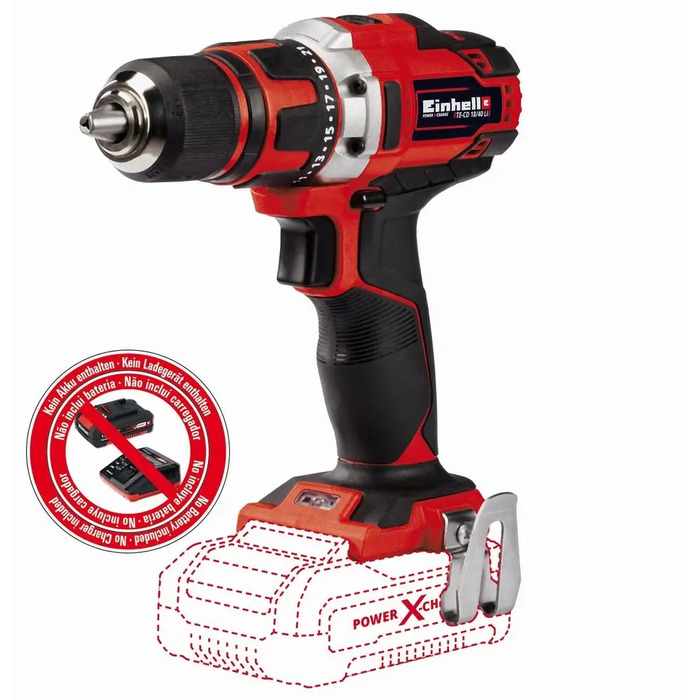 Дриль-шурупокрут Einhell Power X-Change TE-CD 18/40 Li Solo