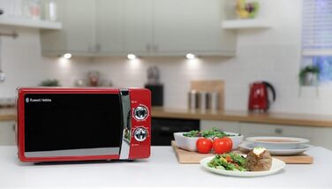 Мікрохвильова піч Russell Hobbs RHMM701R, 17 л, 700 Вт, червона