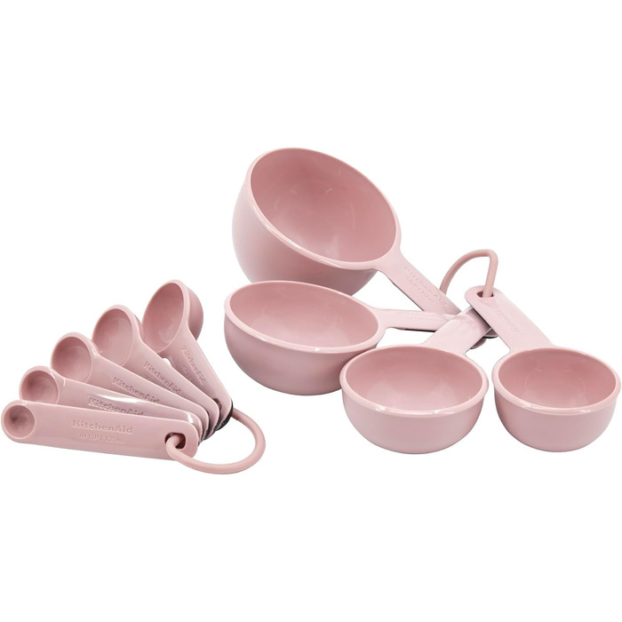 KitchenAid Universal Measuring Cup and Spoon Set with Soft Grip for Maximum Control | Hanging Hole and Nesting for Easy Storage | Dishwasher Safe | 9-Piece