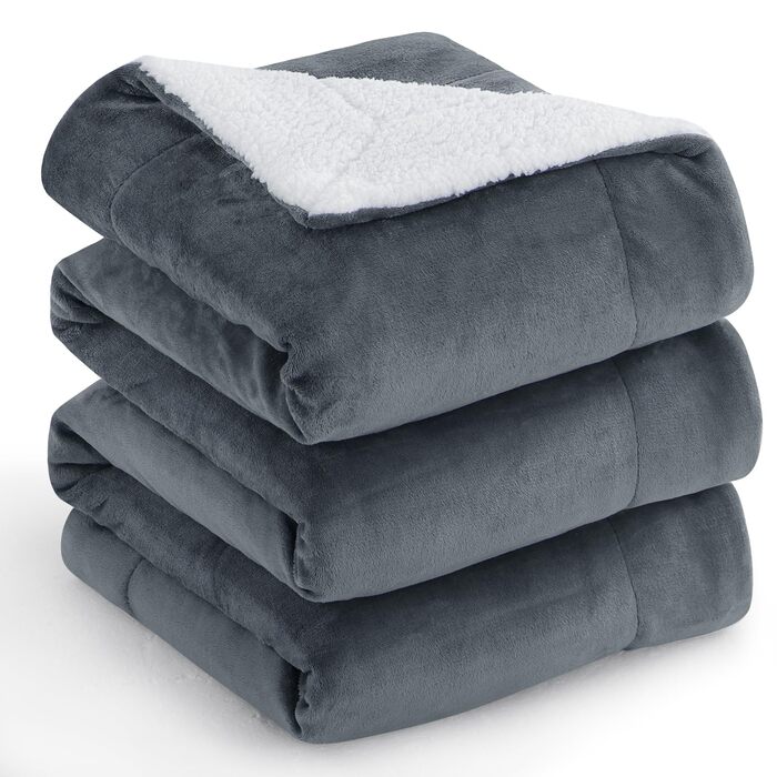 Плед Aisbo Warm Kuscheldecke: м'який та затишний, 150x200 см, 220x240 см, антрацит