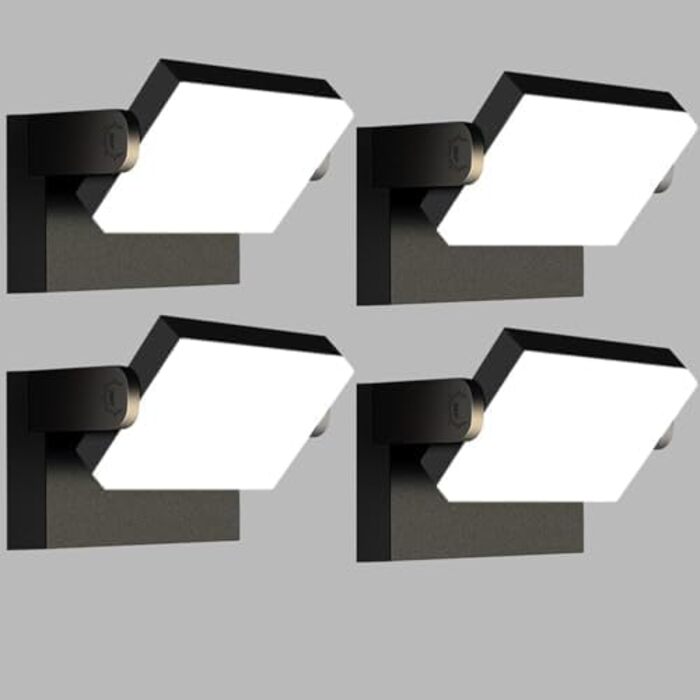 Зовнішнє LED-світильник Kingwen 40W, 3000K, поворотний на 360°, IP65, чорний. Підходить для гаража, тераси, внутрішнього та зовнішнього використання.