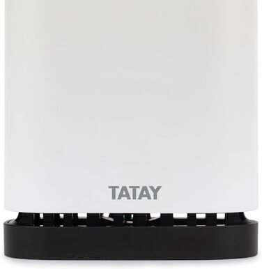 ТАТАЙ Щітка для унітазу з нержавіючої сталі з підставкою | Сучасний дизайн | З внутрішнім контейнером | Легко миється | Для гігієни у ванній кімнаті | 9 x 9 x 37 см | Силіконова щітка