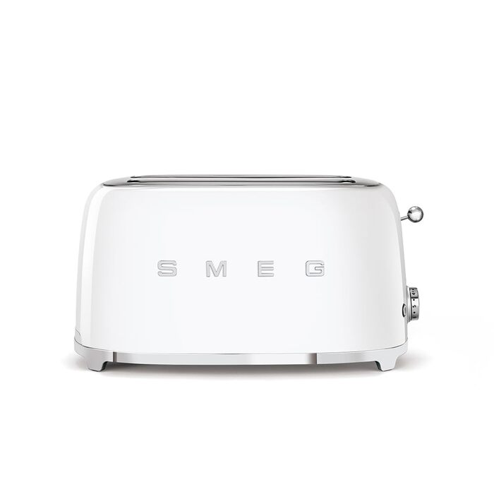 Тостер Smeg TSF02PBEU: 2 слоти, 4 тости, 6 рівнів підсмажування, функції розморожування та підігріву багелів, знімний піддон, 1500W, пастельно-блакитний