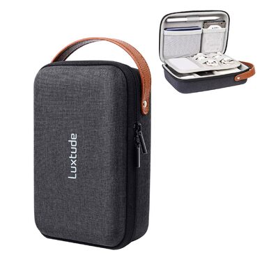 Органайзер для кабелів Luxtude: кейс для подорожей, захист для електроніки, компактна сумка для кабелів, зарядних пристроїв, повербанків та жорстких дисків (чорний)