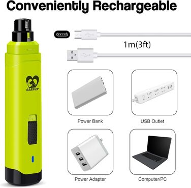 Електричний триммер для собак та котів Casfuy - професійний, 2 швидкості, акумуляторний, для маленьких та середніх порід