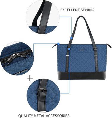 Сумка для ноутбука KROSER жіноча чорна елегантна 15.6