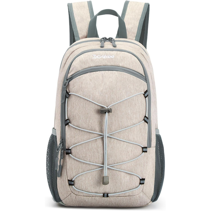 Small Backpack / 20L Unisex Daypack Lightweight Travel Backpack Hiking Backpack Trekking Backpack for Hiking Cycling (Beige, 12L)