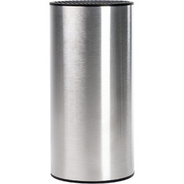 Coninx Stainless Steel Knife Block without Knives - Modern round knife block with flexible lamellae - Universal knife holder - Stylish unstocked knife block - Simplifies knife storage