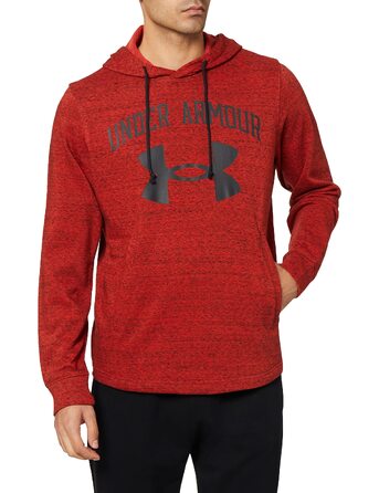 Чоловічий худі Under Armour Rival Terry Big Logo з каптуром, Radiant Red/Black (розмір S)