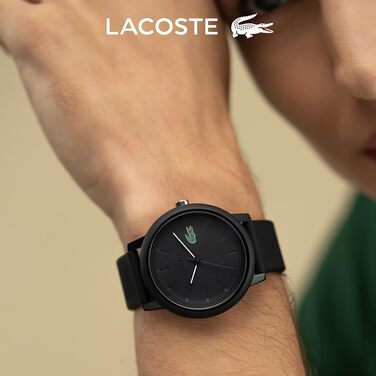 Годинник Lacoste Analog Quarzuhr з колекції Lacoste.12.12: стильні чоловічі/жіночі годинники з силіконовим ремінцем Petit Piqué, чорний колір