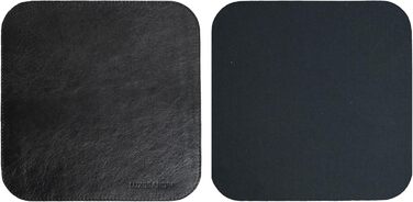 Підкладка на стіл зі шкіри, чорна, 2 шт. (XXL + Mousepad)