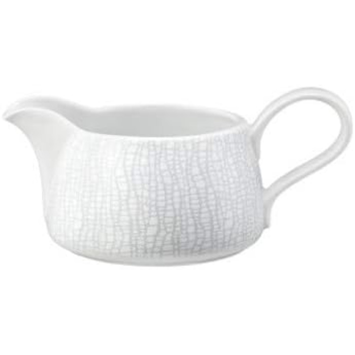 Seltmann Weiden 001.743893 Fashion elegant grey Sauce Boat 0.60 L, Porcelain, White/Grey