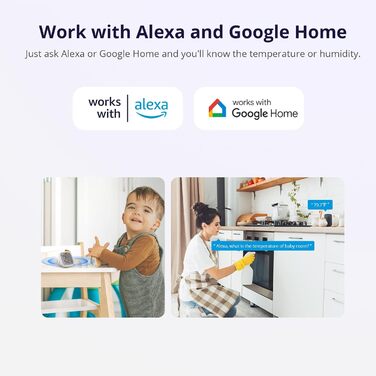 SONOFF Zigbee Temperature and Humidity Sensor, SNZB-02D, 2 Pack. Zigbee LCD Smart Thermometer Hygrometer Sensor. Zigbee Hub Required. Compatible with Alexa/Google Home/Home Assistant