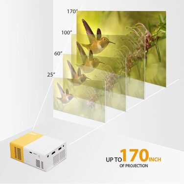 Міні-проектор YG300Pro: портативний LED-проектор для мультфільмів, дитячий подарунок, кінотеатр для дому, підтримка дзеркального відображення з кабелю