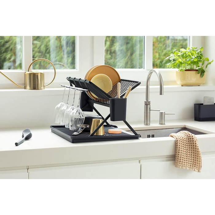 Brabantia Folding Dish Drainer (L, Dark Grey)