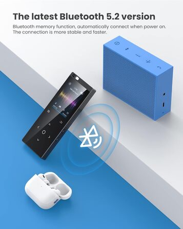 MP3 плеєр DODOSOUL 64GB з Bluetooth, FM-радіо, диктофоном та підтримкою E-Book та фотоальбомів
