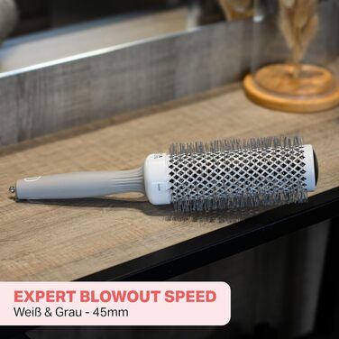 Кругла щітка Olivia Garden Expert Blowout Speed з керамічним покриттям, великий діаметр, для швидкої сушки волосся