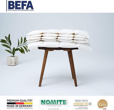 BEFA NATUR Made in Germany Down Comforter 155x220 cm made of 90% goose down and 10% feathers, summer duvet, suitable for allergy sufferers, Öko-Tex 100 Class 1 certified, Downpass (2 pieces) 155 x 220 cm (2 pieces) summer duvet