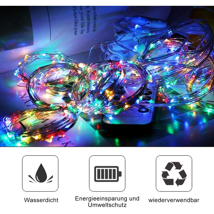 LED штора Anpro 3x3м, USB, 320 LED, 8 режимів, тепле світло - декор для дому