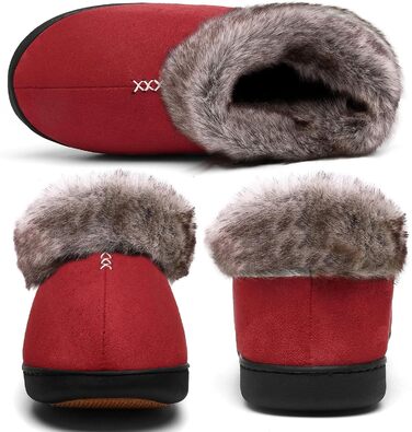 Тапочки жіночі зимові Mishansha, антиковзаючі, з піною пам'яті, плюшеві, розмір 36-43 EU, червоні