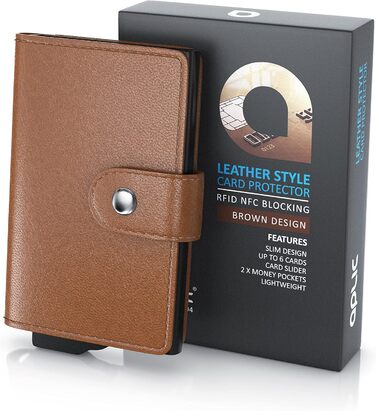 RFID-захисний картхолдер CSL - алюмінієвий картхолдер для 6 карт - чорний (Тип 3)