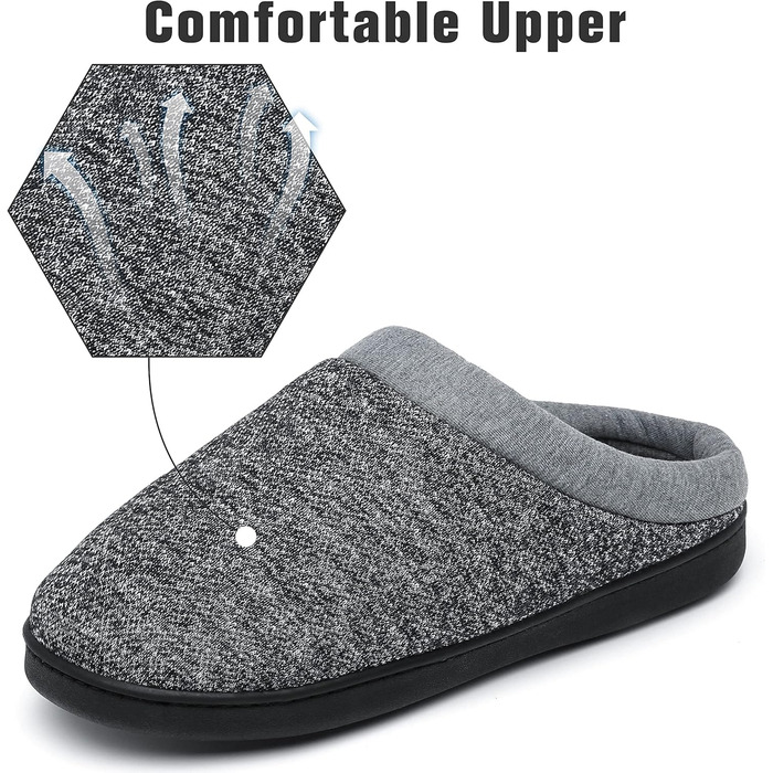 Тапочки жіночі зимові Mishansha Herren з піною пам'яті, антиковзкі, розмір 36-49, колір чорний