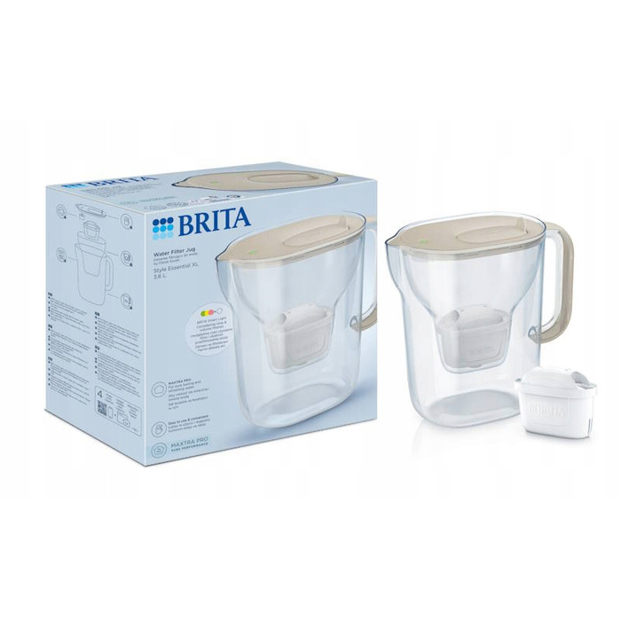 Фільтрувальний глечик Brita Style Essential XL 3,6 л, бежевий