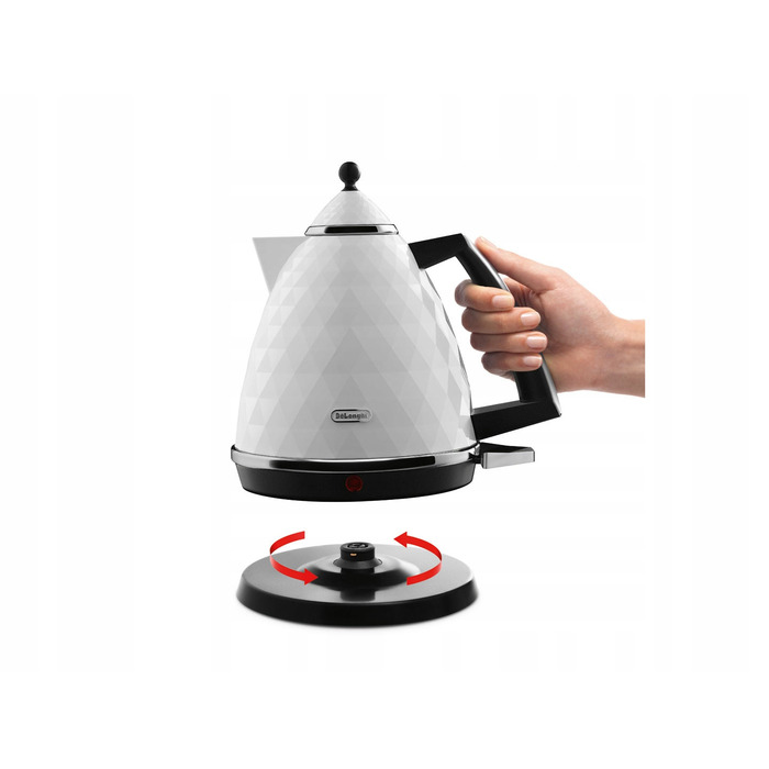 Електричний чайник De'Longhi KBJ 2001.W, 2000 Вт, 1.7 л, білий