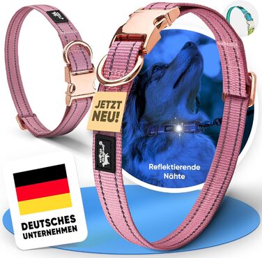 Водонепроникний нашийник для собак Leuchthal — регульований, 40-65 см, світловідбиваючий замок, флуоресцентна нитка