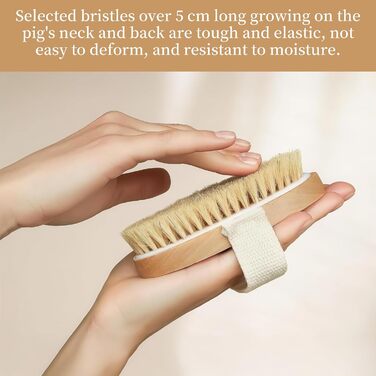 Щітка для пілінгу Uervoton, суха щітка з натуральної щетини Tampico, для проблемної шкіри, целюліту та набряків, покращує кровообіг, з сумкою для зберігання (3 шт.)