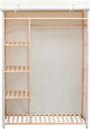 Тканинна шафа для одягу vidaXL 110x40x170 см біла, спальня, вітальня, гардероб, органайзер