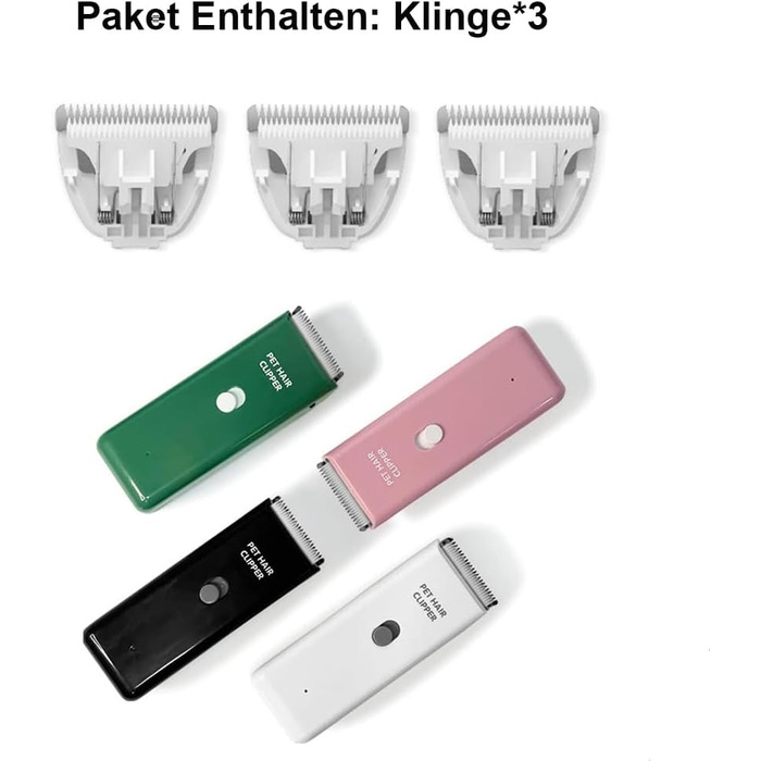 Професійна машинка для стрижки собак та котів, тиха, з керамічним лезом, електрична, водонепроникна (IPX7), зелена (набір лез, стандарт)