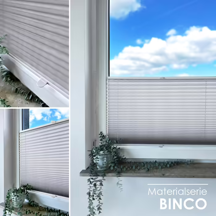 Custom Rollmayer Pleated Blinds, Drill-Mount Pleated Blinds, 14 Colors, 3 Profile Colors, Height 150-240 cm, Width: 25cm-120cm, Pleated Roller Shade Folding Blind Privacy and Sun Protection for Windows and Doors