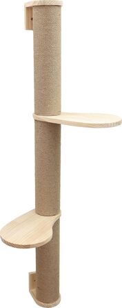 Гамак для котів Kerbl Timber, 38x33,5x16 см, до 6 кг, з м'якого плюшу, для кріплення на стіні, знімний чохол, іграшка для котів, аксесуари для тварин