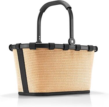 Сумка-шопер Reisenthel CarryBag XS – Стабільний шопер XS формату з практичною внутрішньою кишенею – Елегантний та водовідштовхуючий дизайн (Рафія, Чорний)